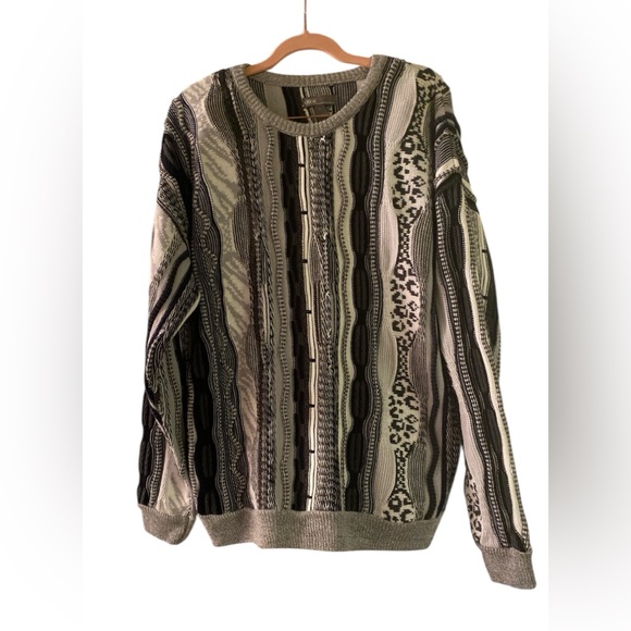 ASOS Coogi Style Acrylic Black/White Sweater - Picture 1 of 5